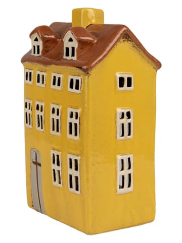 Clayre & Eef Świecznik w kolorze żółtym - 12 x 18 x 8 cm