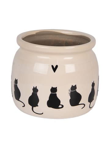 Clayre & Eef Doniczka w kolorze beżowo-czarnym - 13 x Ø 16 cm