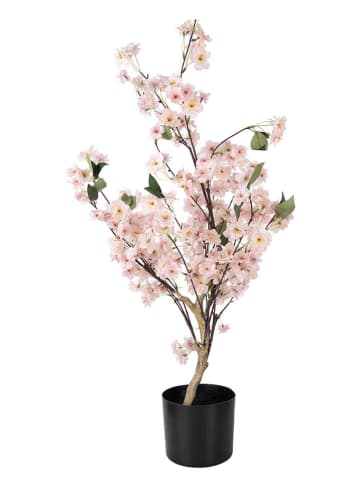 Clayre & Eef Decoboom lichtroze/groen - (B)30 x (H)90 x (D)30 cm