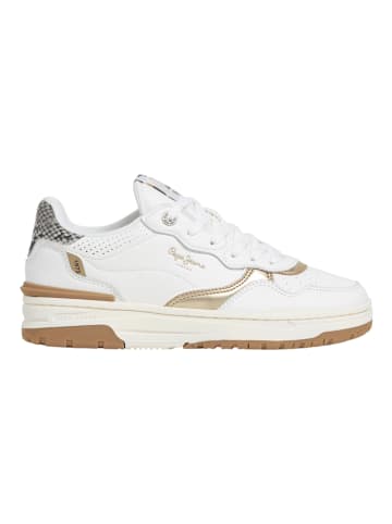 Pepe Jeans FOOTWEAR Sneakers "Chester" wit/goudkleurig