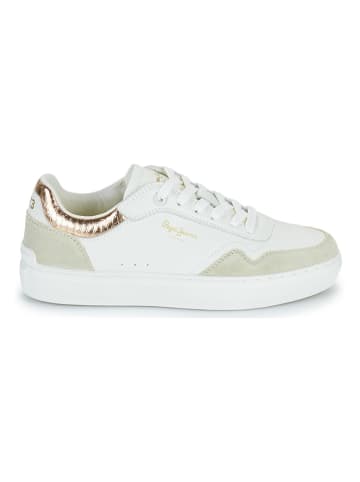 Pepe Jeans FOOTWEAR Leren sneakers "Camden" crème/goudkleurig