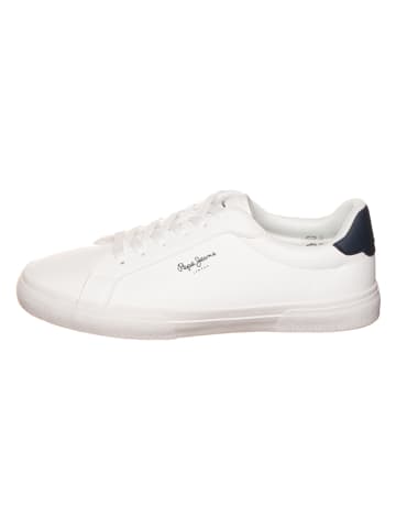 Pepe Jeans FOOTWEAR Sneakers "Court" wit/donkerblauw