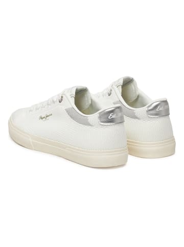 Pepe Jeans FOOTWEAR Sneakersy "Kenton" w kolorze srebrno-kremowym