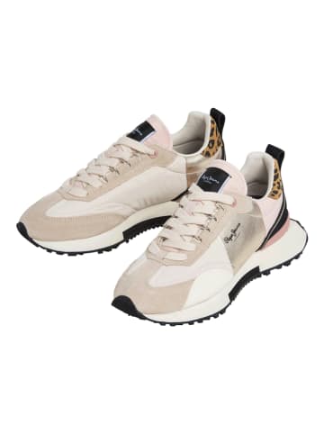 Pepe Jeans FOOTWEAR Skórzane sneakersy "Archer" w kolorze złoto-kremowym