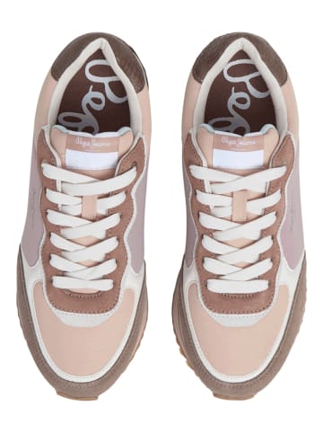 Pepe Jeans FOOTWEAR Sneakersy "Rusper" w kolorze brązowo-granatowo-jasnoróżowym
