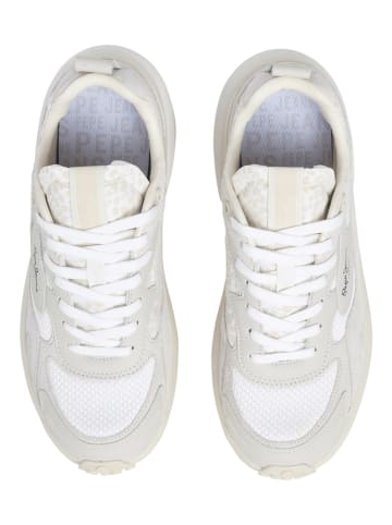 Pepe Jeans FOOTWEAR Skórzane sneakersy "Winslow" w kolorze kremowym
