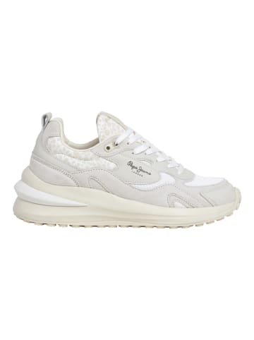 Pepe Jeans FOOTWEAR Leren sneakers "Winslow" crème