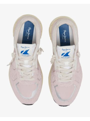 Pepe Jeans FOOTWEAR Skórzane sneakersy "Marlon" w kolorze jasnoróżowym