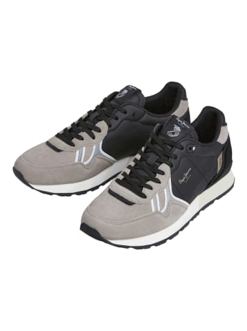 Pepe Jeans FOOTWEAR Sneakersy "Brit" w kolorze antracytowo-czarno-szarym