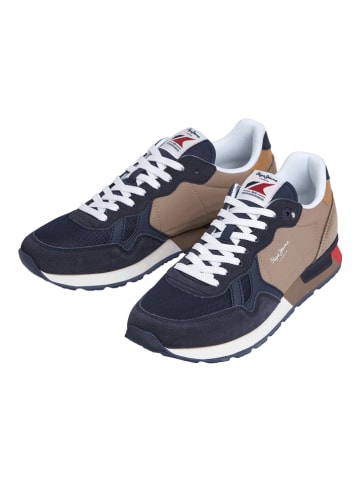 Pepe Jeans FOOTWEAR Sneakers "Brit" in Dunkelblau/ Beige