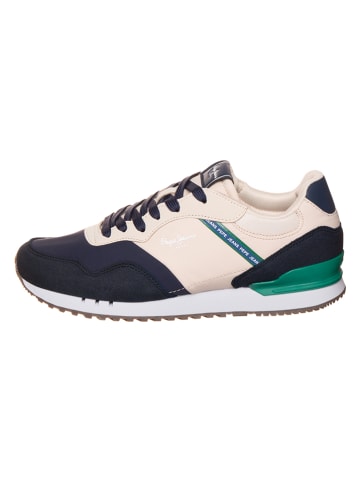 Pepe Jeans FOOTWEAR Sneakers "Contrast" in Grün/ Dunkelblau/ Creme