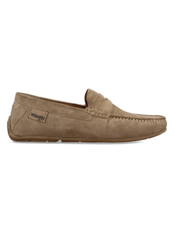 Wrangler Leder-Slipper in Beige