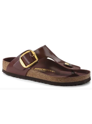 Birkenstock Leder-Zehentrenner "Gizeh" in Braun