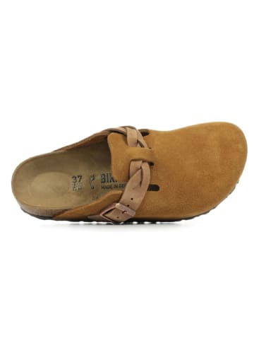Birkenstock Leder-Clogs "Boston" in Camel