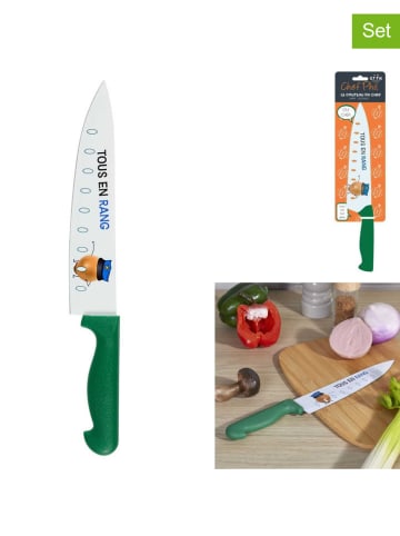ALL FOR MY KITCHEN 2-delige set: universele messen groen - (L)32 cm