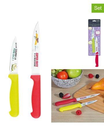 ALL FOR MY KITCHEN 4-delige keukenmessenset rood/geel
