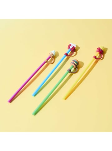 ALL FOR MY KITCHEN 2-delige set: rietjes meerkleurig - 2x 4 stuks
