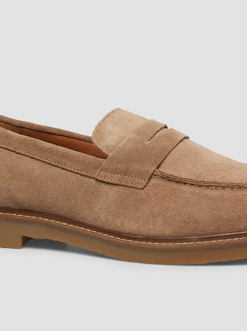 s.Oliver Leren mocassins camel