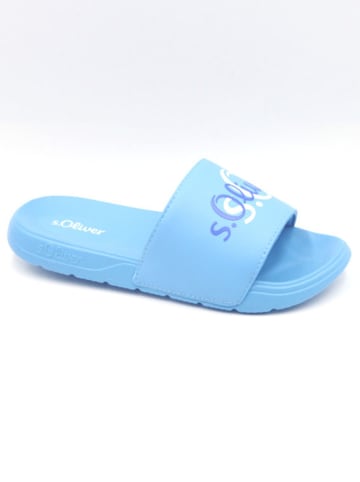 s.Oliver Slippers lichtblauw