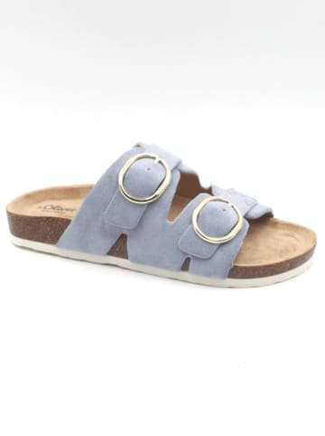 s.Oliver Slippers lichtblauw