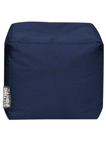Sitting Point Outdoor-Hocker ''Cube Scuba'' in Dunkelblau - (B)40 x (H)40 x (T)40 cm