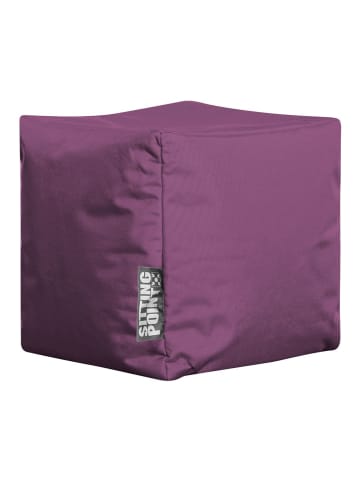 Sitting Point Outdoor-Hocker ''Cube Scuba'' in Aubergine - (B)40 x (H)40 x (T)40 cm