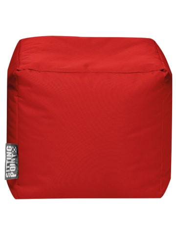 Sitting Point Outdoor-Hocker ''Cube Scuba'' in Rot - (B)40 x (H)40 x (T)40 cm