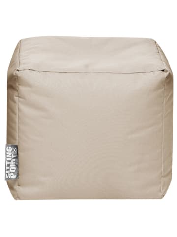 Sitting Point Outdoor-Hocker ''Cube Scuba'' in Beige - (B)40 x (H)40 x (T)40 cm
