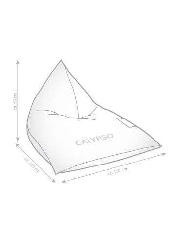 Sitting Point Outdoor-Sitzsack ''Calypso S.'' in Anthrazit/ Creme - (B)110 x (H)90 x (T)115 cm