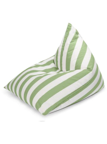 Sitting Point Outdoor-Sitzsack ''Calypso Sant.'' in Creme/ Grün - (B)110 x (H)90 x (T)115 cm