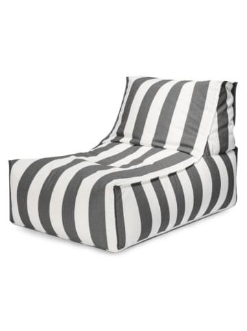 Sitting Point Outdoor-Sitzsack ''Rock Sant.'' in Anthrazit/ Creme - (B)65 x (H)65 x (T)100 cm