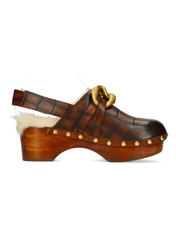 MELVIN & HAMILTON Leren clogs "Flora 1" bruin