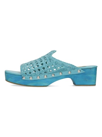 MELVIN & HAMILTON Leder-Clogs "Maria 1" in Türkis