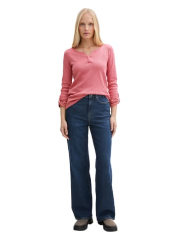 Tom Tailor Longsleeve in Weiß/ Rot