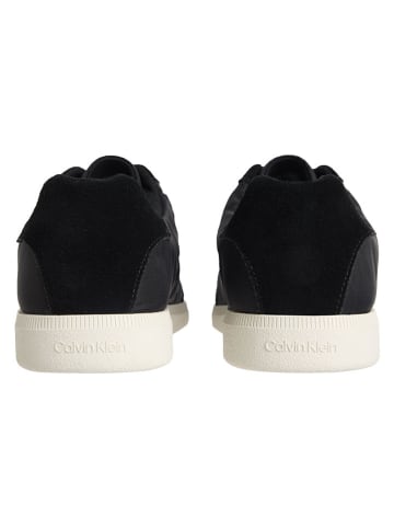 Calvin Klein Leder-Sneakers in Schwarz