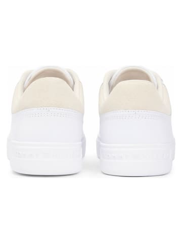 Tommy Hilfiger Skórzane sneakersy w kolorze biało-kremowym