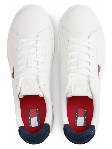 Tommy Hilfiger Skórzane sneakersy w kolorze granatowo-białym