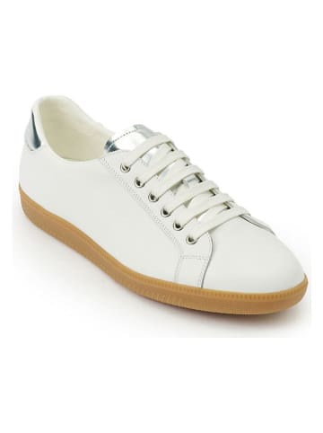 British Passport Leren sneakers wit
