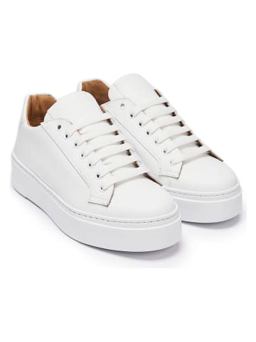 British Passport Leder-Sneakers in Weiß