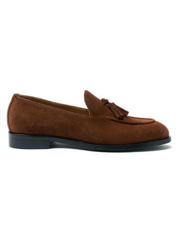 British Passport Leren mocassins "Tassel" lichtbruin