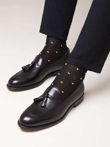 British Passport Leren mocassins "Tassel" zwart