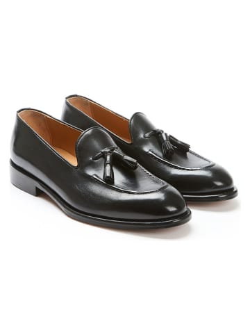 British Passport Leren mocassins "Tassel" zwart