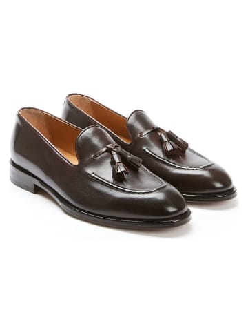 British Passport Leren mocassins "Tassel" bruin