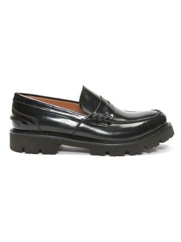 British Passport Leren mocassins "Penny" zwart