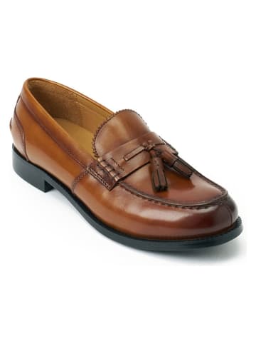 British Passport Leren mocassins "Tassel" lichtbruin