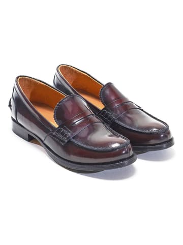 British Passport Leren mocassins "Penny" bordeaux
