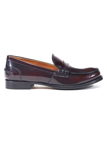 British Passport Leren mocassins "Penny" bordeaux