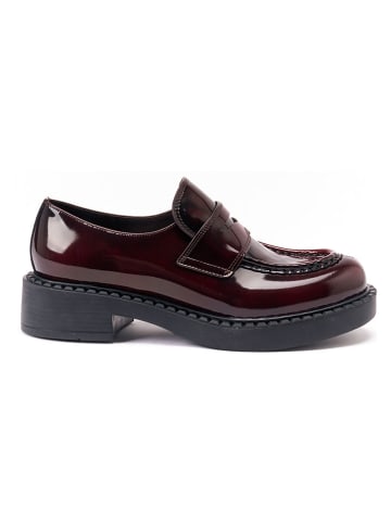 British Passport Leren mocassins "Penny" bordeaux