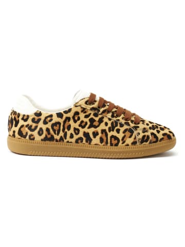 British Passport Leren sneakers lichtbruin