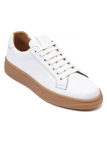 British Passport Leder-Sneakers in Weiß